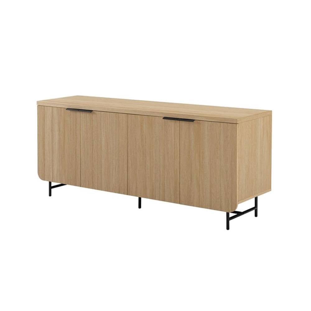 Amazon.com - Walker Edison Reema Fluted 4-Door Kitchen Sideboard
